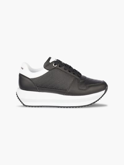 Calvin Klein Cipők HU514313 | Calvin Klein Logo Platform Női Sportcipő Fekete